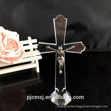 2015 Fancy Wholesale Cheap Crystal Cross,all glass cross model for Gift